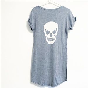 Skull cashmere. Skull back pattern dress